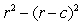 The expression for the speed of blood through an artery of radius r at a distance c from the artery wall is given by . Factor and simplify this expression.