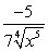 In calculus, it is frequently important to write an expression in the form , where c is a constant and n is a rational number. Write the expression in this form.    