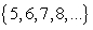 <strong>Write the following set a second way. </strong> A) B) C) D) E)