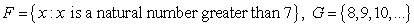 <strong>Indicate whether the following sets are equal. </strong> A) B)