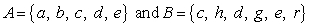 <strong>Find , the intersection of sets A and B. </strong> A) B) C) D) E)