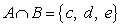 <strong>Find , the intersection of sets A and B. </strong> A) B) C) D) E)