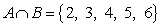 <strong>Find , the intersection of sets A and B. </strong> A) B) C) D) E)