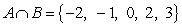 <strong>Find , the intersection of sets A and B. </strong> A) B) C) D) E)