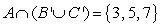 <strong>Assume that and that U is the universal set of natural numbers less than 11. Find . </strong> A) B) C) D) E)