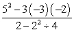 <strong>Evaluate the following expression. </strong> A) 86 B) 7 C) -14 D) 43 E) -86