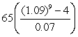 <strong>Use your calculator to approximate the following expression. </strong> A) -1697.52766909 B) -3573.11265112 C) 1756.75804520 D) 1959.61518805 E) 84.03020602