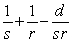 <strong>Two thin lenses with focal lengths s and r and separated by a distance d have their combined focal length given by the reciprocal of . Combine the fractions in the expression above and use the reciprocal of your result to find the combined focal length. </strong> A) B) C) D) E)