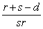 <strong>Two thin lenses with focal lengths s and r and separated by a distance d have their combined focal length given by the reciprocal of . Combine the fractions in the expression above and use the reciprocal of your result to find the combined focal length. </strong> A) B) C) D) E)