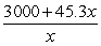 <strong>A company's average cost per unit when x units are produced is defined to be . Suppose a company's average costs are given by . Express the average cost as a single fraction. </strong> A) B) C) D) E)