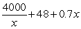 <strong>A company's average cost per unit when x units are produced is defined to be . Suppose a company's average costs are given by . Choose the expression that gives the company's total costs. </strong> A) B) C) D) E)