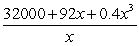 <strong>A company's average cost per unit when x units are produced is defined to be . Suppose a company's average costs are given by . Express the average cost as a single fraction. </strong> A) B) C) D) E)