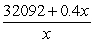 <strong>A company's average cost per unit when x units are produced is defined to be . Suppose a company's average costs are given by . Express the average cost as a single fraction. </strong> A) B) C) D) E)