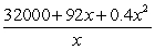 <strong>A company's average cost per unit when x units are produced is defined to be . Suppose a company's average costs are given by . Express the average cost as a single fraction. </strong> A) B) C) D) E)