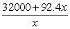 <strong>A company's average cost per unit when x units are produced is defined to be . Suppose a company's average costs are given by . Express the average cost as a single fraction. </strong> A) B) C) D) E)