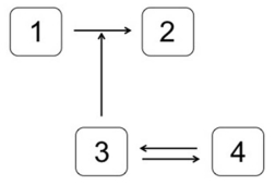 <strong>Which system is most likely to produce the stimulus-response curve shown here? In the systems shown below,the concentration of molecule 3 represents the stimulus,and the concentration of molecule 2 is the response.Molecule 1 is a substrate of molecule 3.Molecule 4 is an inactive form of molecule 3.Molecule 2 activates molecule 5.</strong> A) B) C) D) E)