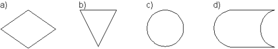 The system flowchart symbol for a filing a paper document (such as filing a copy of a paid invoice by date) is:  <div style=padding-top: 35px> 