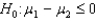 <strong>If a researcher predicts that the experimental treatment will produce an increase in an independent samples t-test ,how will the null hypothesis be stated?</strong> A) B) C) D)