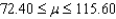 <strong>A two-tailed t-test was conducted for and .Using was compared to .What is the correct 95% confidence interval for ?</strong> A) B) C) D)A confidence interval should not be constructed because the t-test was not significant.