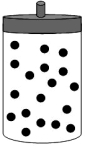 <strong>The following figure shows 1 mol of an ideal gas inside a container with a movable piston. If we add two additional moles of gas under constant temperature and pressure,select the alternative that represents the change,if any,that will take place.</strong> A) B) C) D)
