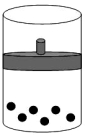 <strong>The following figure represents one mole of an ideal gas in a container fit with a movable piston. Which figure shows the change,if any,that would take place if the Kelvin temperature is doubled under constant pressure?</strong> A) B) C) D)