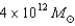 <strong>If we found gas at the edge of the disk of the Milky Way at a distance of 50,000 light-years from the center,which rotated in a circular orbit with a velocity of 300 km/s,what would be the total mass enclosed within this radius?</strong> A) B) C) D)