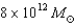 <strong>If we found gas at the edge of the disk of the Milky Way at a distance of 50,000 light-years from the center,which rotated in a circular orbit with a velocity of 300 km/s,what would be the total mass enclosed within this radius?</strong> A) B) C) D)