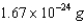 Calculate the amount of energy released by converting 4 hydrogen atoms into 1 helium atom.The mass of a hydrogen atom is   ;the mass of a helium atom is   .The speed of light is   .<div style=padding-top: 35px> 
