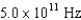 <strong>Light with a wavelength of 600 nm has a frequency of</strong> A) . B) . C) . D) .