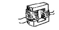 Use the following figure to answer the question: -A step-up transformer has a ratio of one to ten.Neglecting slight losses,if 100 W of power go into the primary coil,the power coming from the secondary coil is