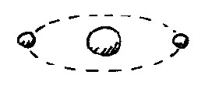 <strong>Use the following figure to answer the question: If the Earth had two identical moons in one circular orbit,and the moons were as far apart in that orbit as they could be,the center of gravity of the Earth-moons system would be</strong> A)at the center of the Earth. B)inside the Earth,but off center. C)outside the Earth,but within the orbital path of the moons. D)outside the Earth,but beyond the orbital path of the moons.