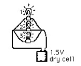 Figure E/M-2 -Refer to the identical lamps above. If the current in lamp 1 is one ampere, then the current in lamp 2 is