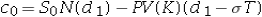 <strong>Which of the following is the correct expression of the Black-Scholes formula?</strong> A) B) C) D)