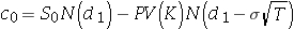 <strong>Which of the following is the correct expression of the Black-Scholes formula?</strong> A) B) C) D)