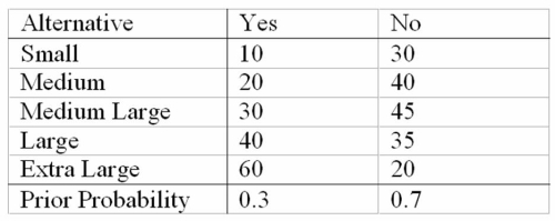 <strong>Figure The equally likely strategy is:</strong> A)small. B)medium. C)medium large. D)large. E)extra large.