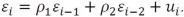 <strong>An AR(1)process is written as</strong> A) B) C) D)