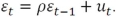 <strong>An AR(2)process is written as</strong> A) B) C) D)