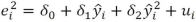 <strong>Suppose that while performing the Modified White's test,you estimate the model The final step in the Modified White's test is to perform</strong> A)an F-test of the overall significance of the squared residuals regression. B)an F-test of the joint significance of δ<sub>1</sub> and δ<sub>2</sub>. C)a t-test of the individual significance of δ<sub>1</sub>. D)a t-test of the individual significance of δ<sub>2</sub>.