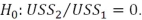 <strong>The null hypothesis for the Goldfeld-Quandt test is</strong> A) B) C) D)