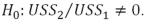 <strong>The null hypothesis for the Goldfeld-Quandt test is</strong> A) B) C) D)