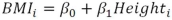 <strong>Suppose you wish to explain variation in body mass index (BMI)by variation in height (in inches)by estimating the model And you suspect heteroskedasticity of the form )You could perform Weighted Least Squares by estimating the model</strong> A) . B) . C) . D) .