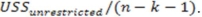 <strong>The numerator of the appropriate test statistic for testing for the joint significance of a subset of independent variables is</strong> A) B) C) D)
