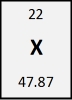 MATCHING Consider the image below which represents an individual block on the periodic table. Answer the following questions with the appropriate letter from the list given below. -What does the X represent?