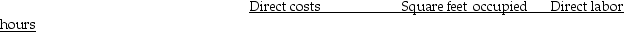 <strong>Puma Company has three service departments,X,Y and Z and two production departments,P1 and P2.Costs in Departments X and Y are allocated based on square feet and costs in Department Z are allocated based on direct labor hours. The following data are available: Service Department: Producing Department: Assume the direct method of allocating service department costs is used. Required: </strong> A)What is the total cost of Producing Department P1 after allocating the service departments' costs? B)What is the total cost of Producing Department P2 after allocating the service departments' costs?