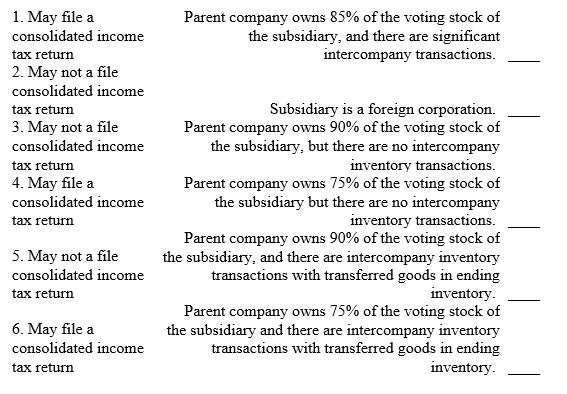 For each of the following situations, select the best answer concerning accounting for income taxes in combinations: