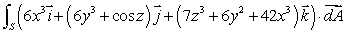 Evaluate the flux integral , where S is the surface of the cylinder x<sup>2</sup> + y<sup>2</sup> = 1 bounded by the planes z = -1, z = 1 (including the ends of the cylinder).