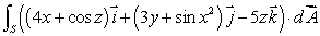 Let S be the boundary surface of a solid region W with outward-pointing normal.Using an appropriate theorem, change the following flux integral into volume integral over W.