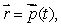 Explain in words and symbols how to calculate the line integral given a parameterization, of the curve C.
