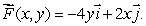 Consider the two-dimensional vector field Write down parameterizations of the three line segments C<sub>1</sub>, C<sub>2</sub>, and C<sub>3</sub> shown in the figure below. Use your parameterizations to compute the line integral by finding and