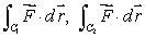 Consider the two-dimensional vector field Write down parameterizations of the three line segments C<sub>1</sub>, C<sub>2</sub>, and C<sub>3</sub> shown in the figure below. Use your parameterizations to compute the line integral by finding and